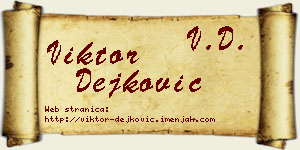 Viktor Dejković vizit kartica